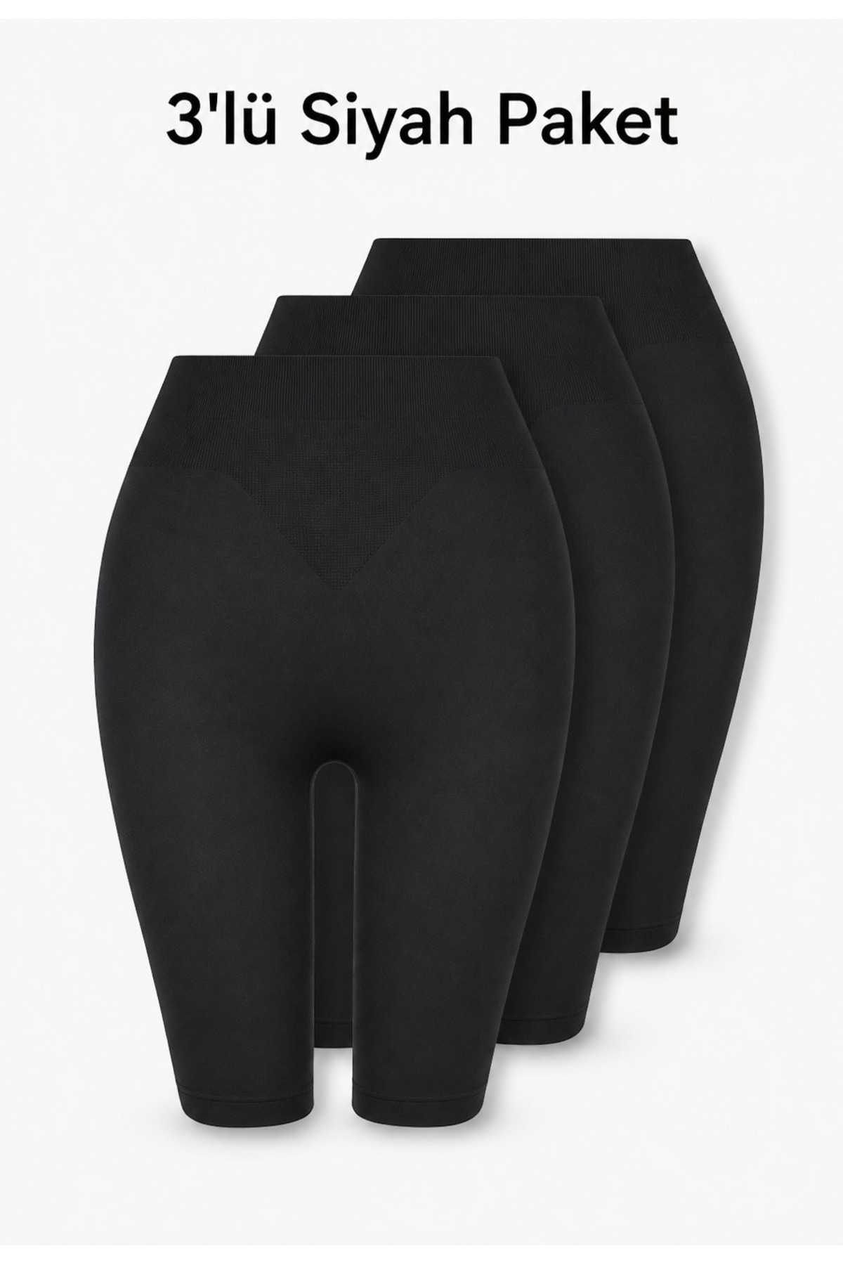 Women's Seamless Seamless Long Legged Boxer Black – High Waist and Trace-Free Underwear 1410