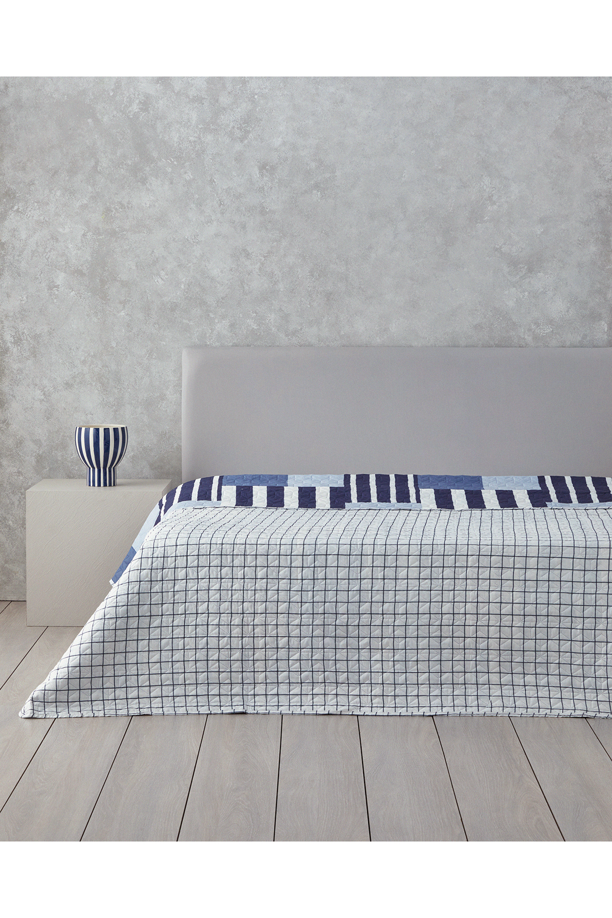 English Home Patch Line King Size Çok Amaçlı Örtü Lacivert - Fiyatı