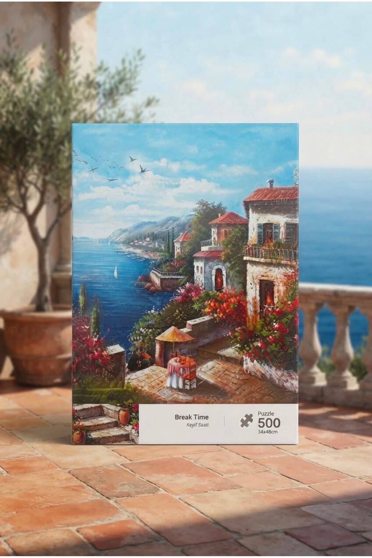 Art Puzzle Akdeniz Kıyısında Huzurlu Bir Mola Keyf Saati 500 Parça