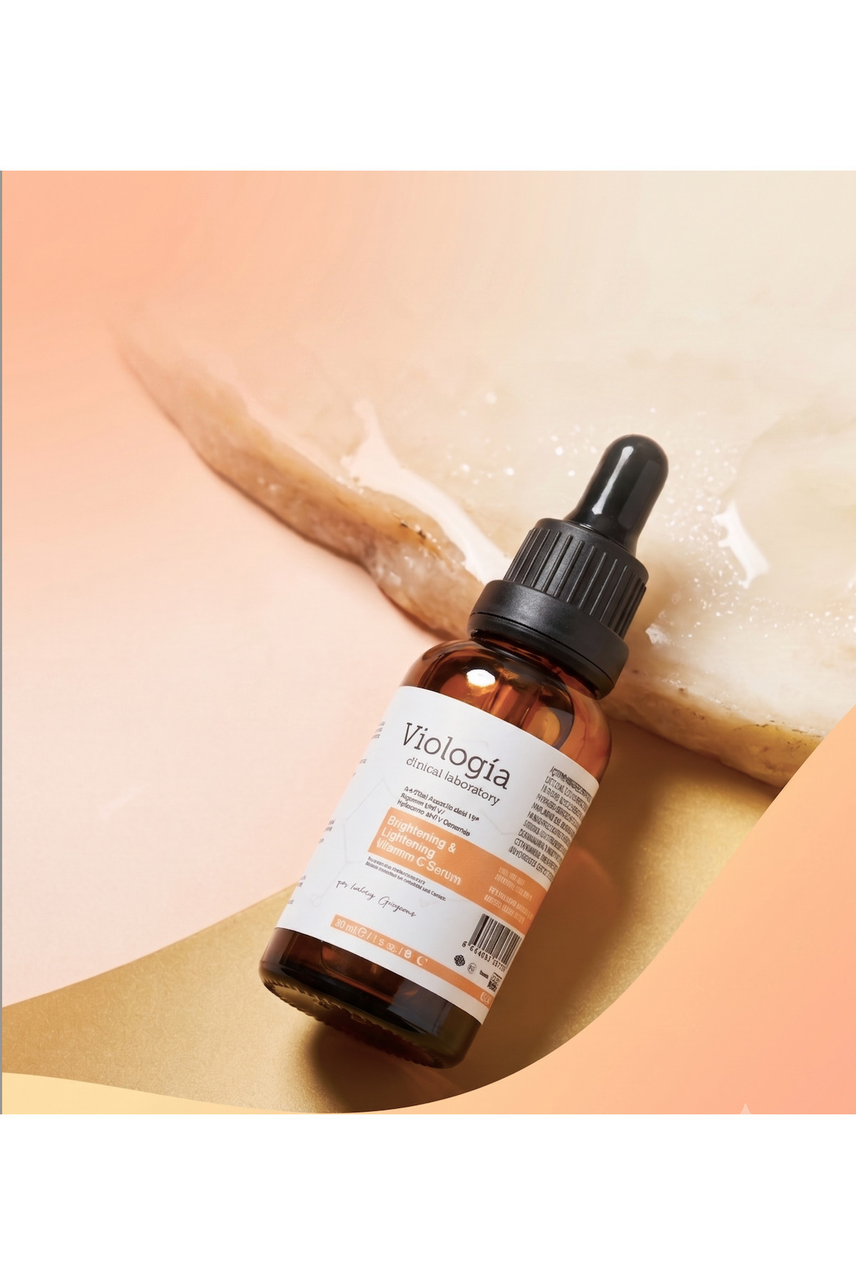 Vitamin C Leke Karşıtı Ve Ton Eşitleyici Etkili Cilt Bakım Serumu 30 ml %10 Ascorbic Asit-Ceramid & Biyofermante Ekstrakt — Vitamin C Serum — تصویر 3 از 9