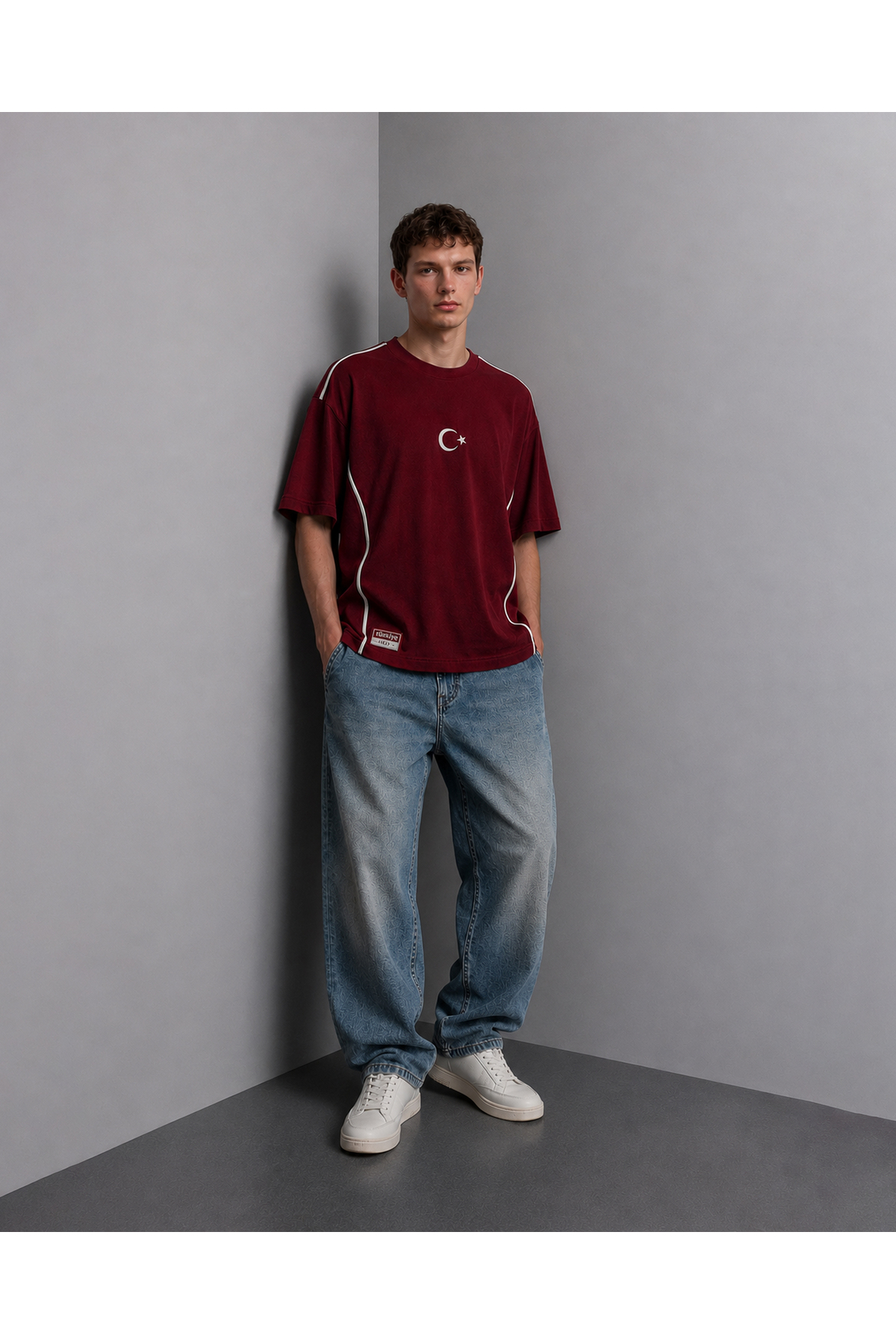 Pivot Ay-Yıldız Oversize (Kırmızı) görsel 3