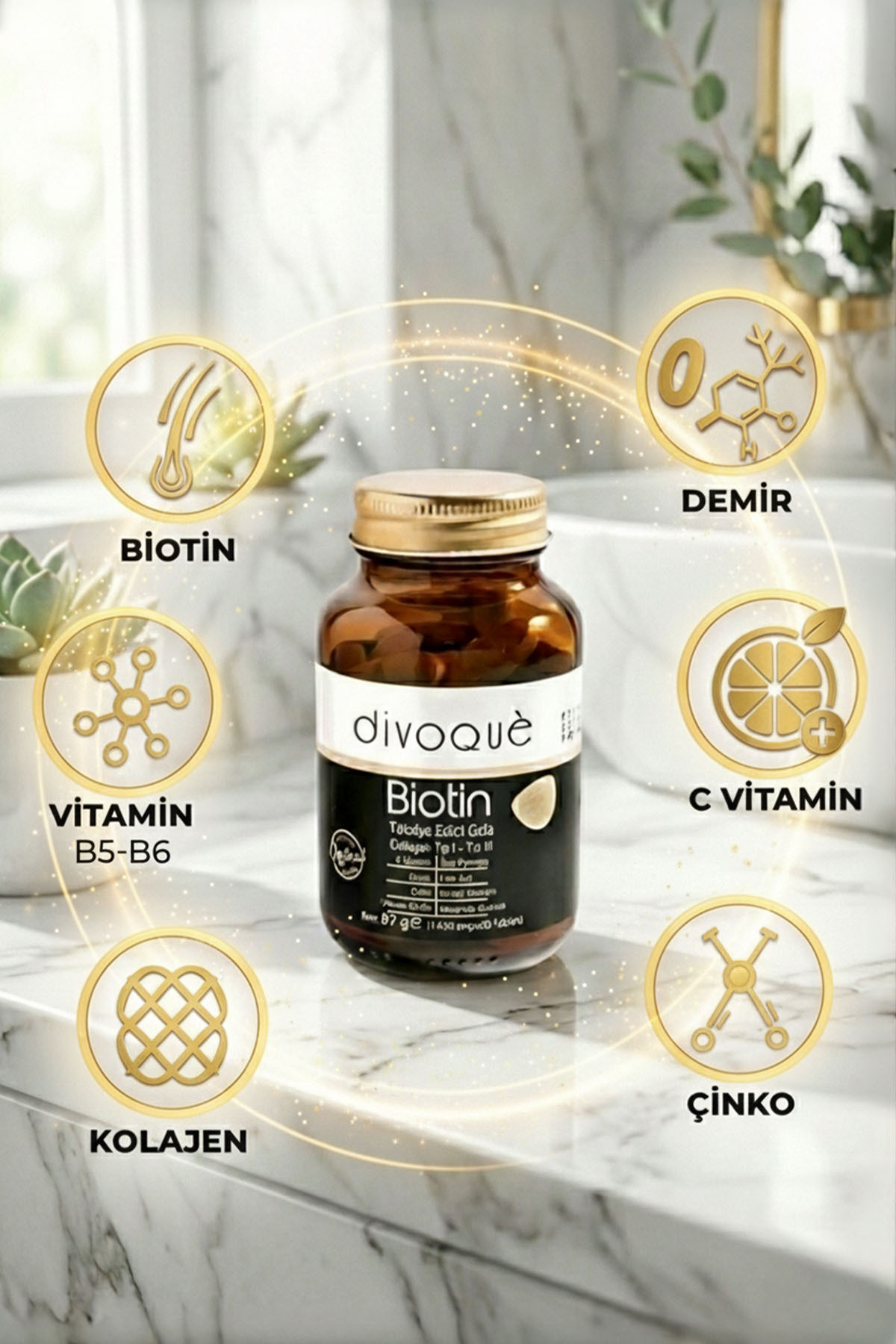 Divogue Biotin 5000 Mcg (60 TABLET) Procapil Şampuan 200 ml — Dvq014 — تصویر 5 از 7