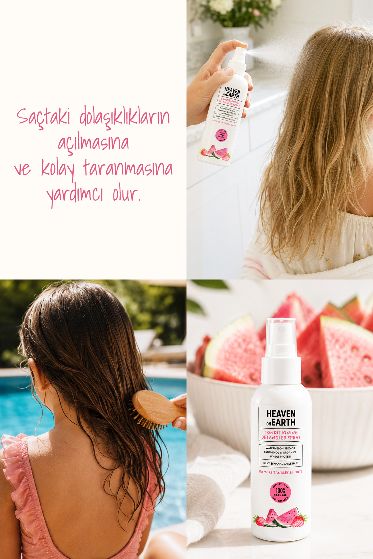 %100 Doğal ve Organik Içerikli Kolay Saç Tarama Spreyi-150 ml — 8683148624288 — تصویر 9 از 9