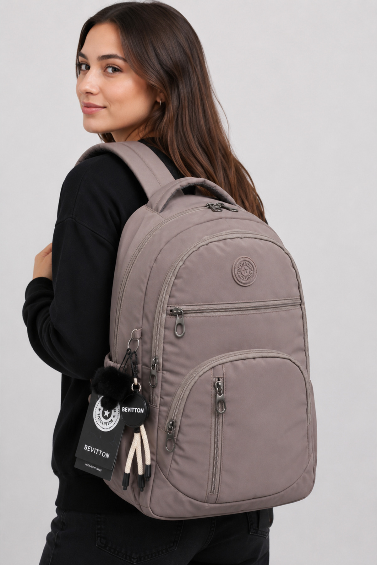 Bevitton 1700 Mink Water Resistant School Bag Unisex Daily School Backpack