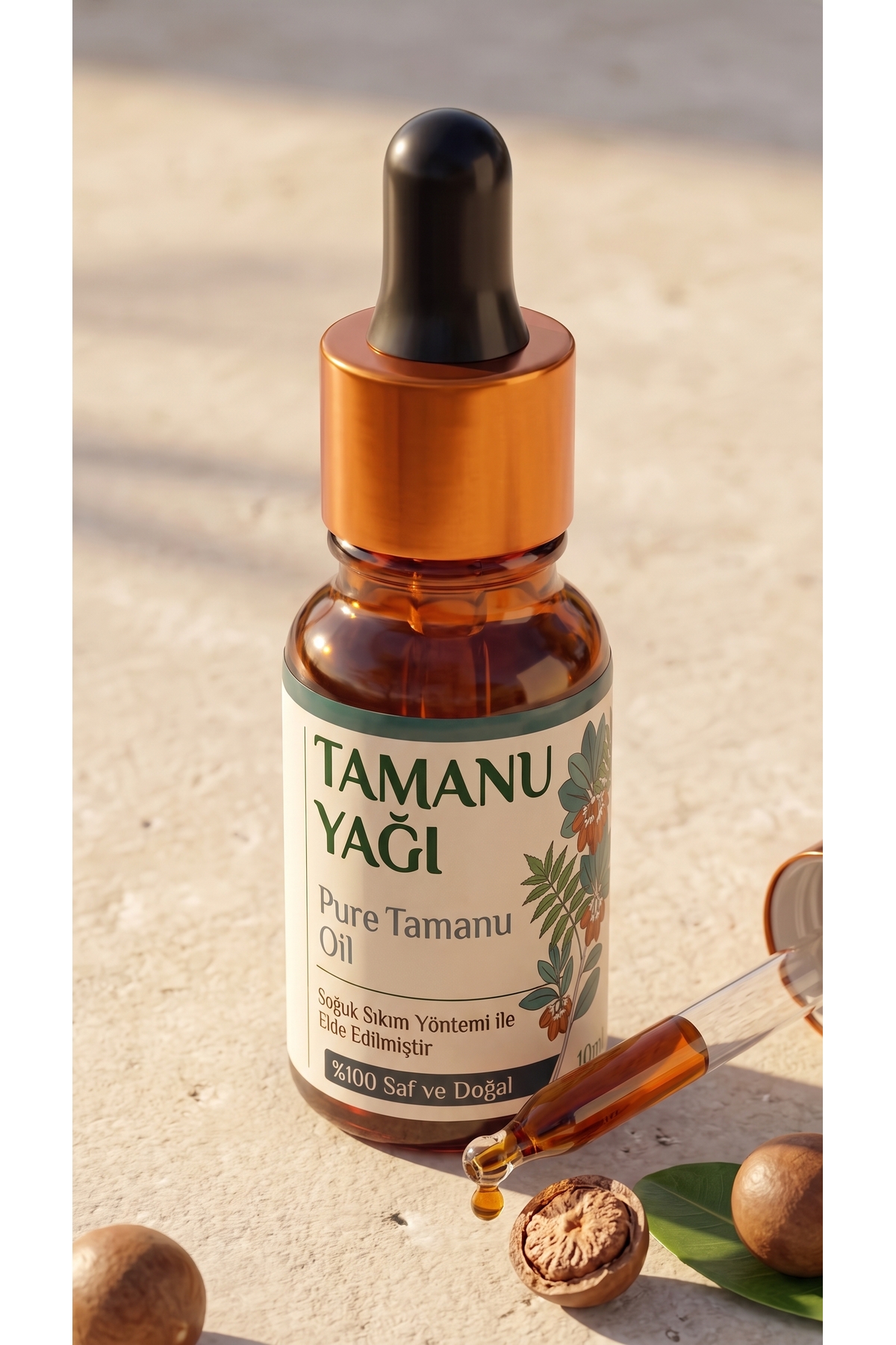 Tamanu Yağı 10 ml / Soğuk Sıkım / %100 Saf Ve Doğal — A1-Tamanu-yag-10 — تصویر 4 از 8