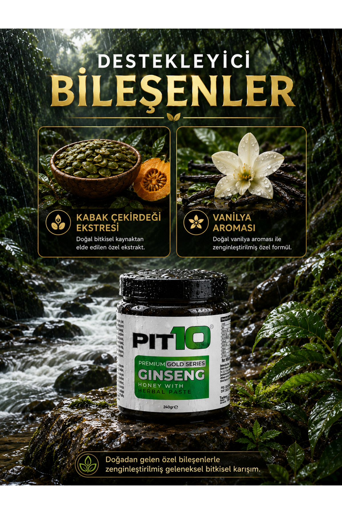 Ginseng, Panax, Tribulus Terrestris, Kuvvet Bitkisel Karışımlı Macunu Mesir Macun 240 gr — MUP — تصویر 6 از 8