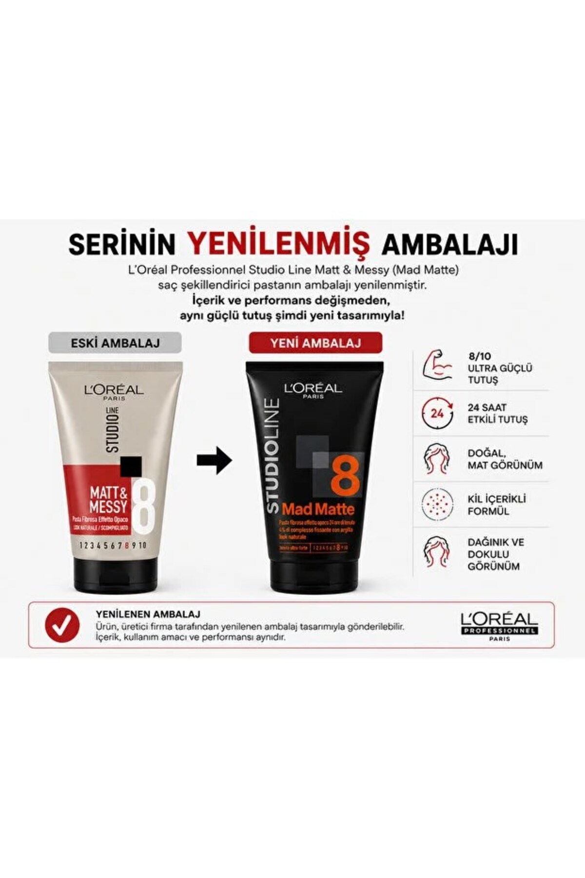 L'oréal Paris Studio Line Matt & Messy Mat Etkili Krem Wax — 3600522225058 — تصویر 3 از 4