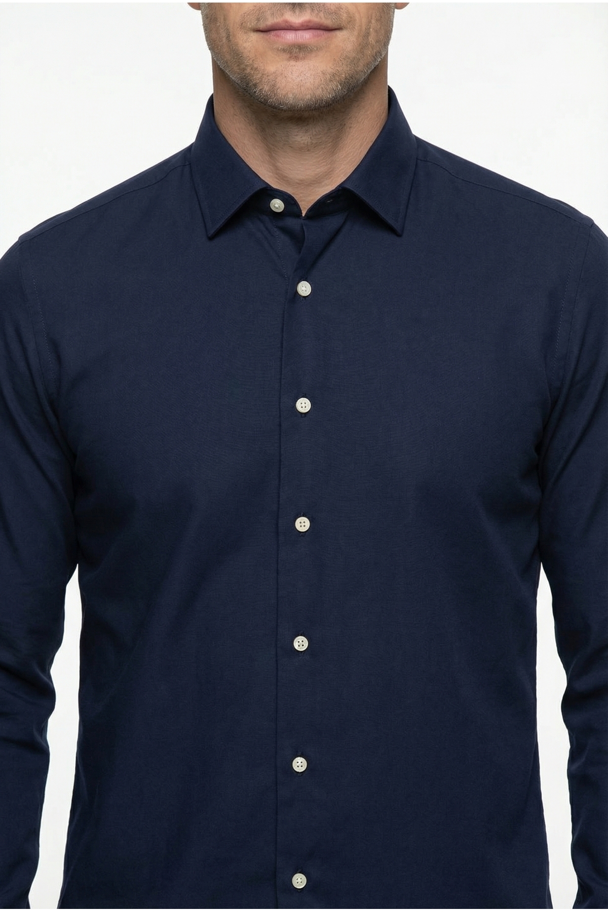 Kiğılı Uzun Kol Slim Fit Dar Kesim Klasik Nano Care Su İtici Leke Tutmaz 4 Mevsim Pamuk Gömlek görsel 2