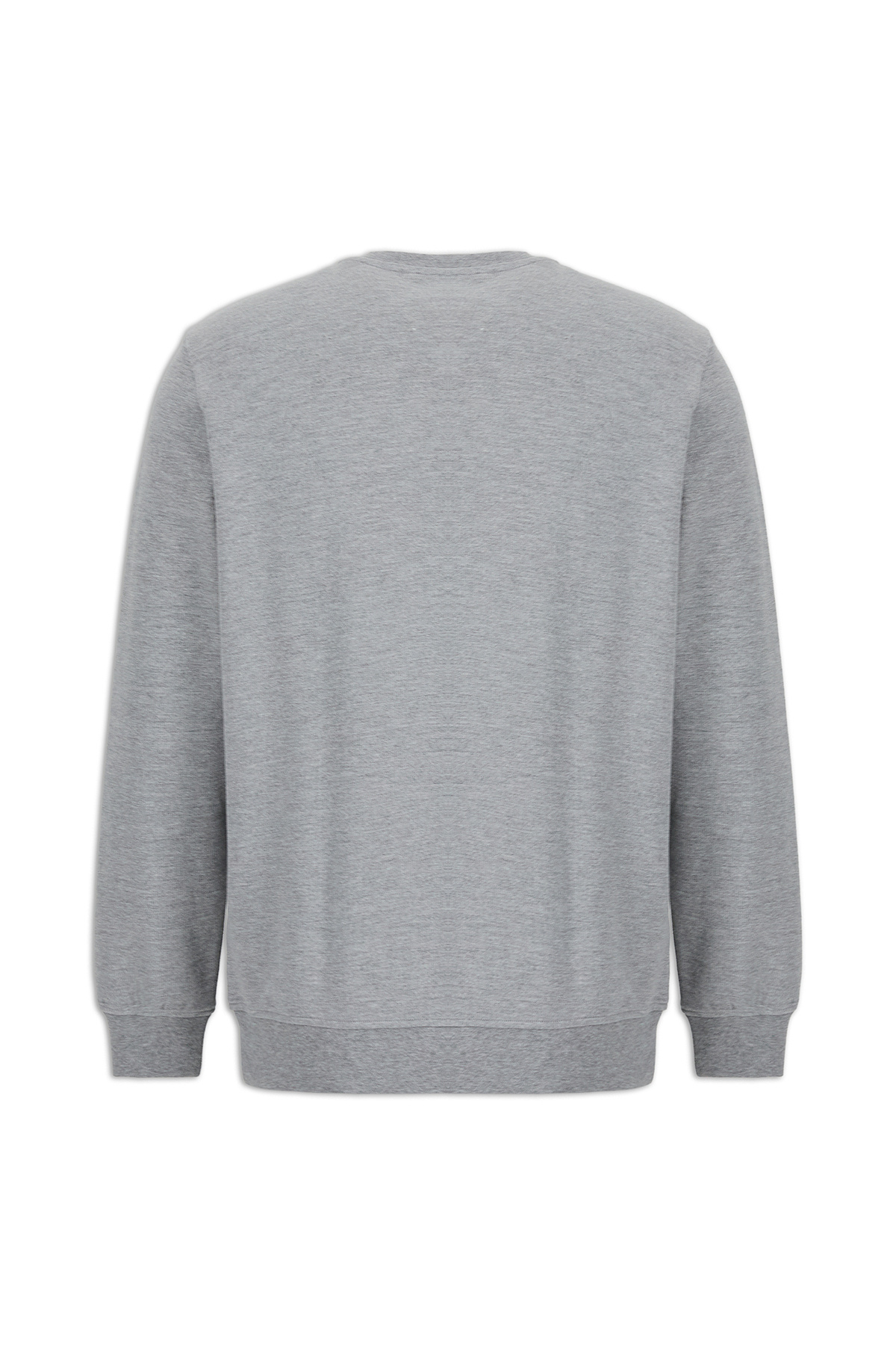 Bisiklet Yaka Regular Fit Pamuklu Basic Sweatshirt — خاکستری KY26C00000023 — تصویر 7 از 7