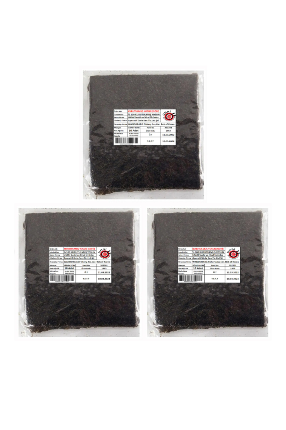 SEA FOOD Seafood Sushi Yosunu Yaki Sushi Nori Gold Premium 10