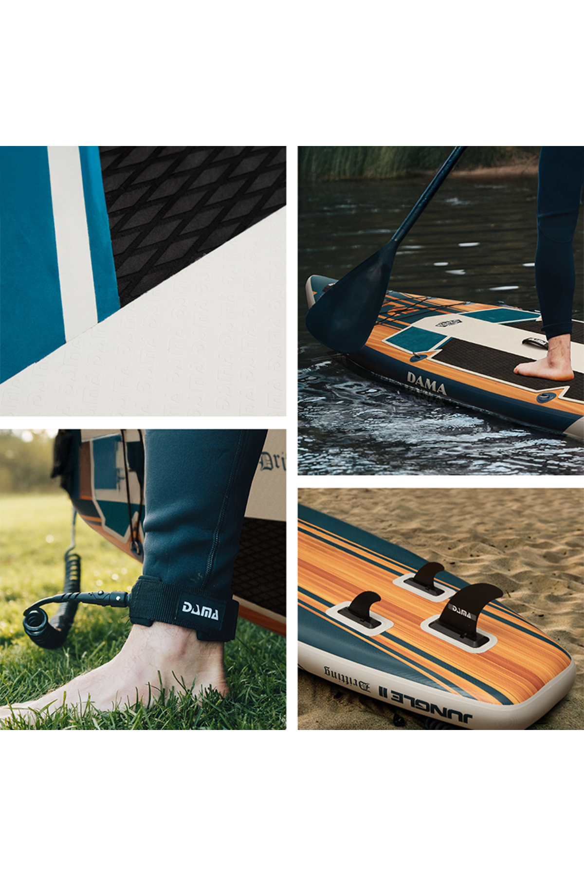 DAMA Wood Race 3.35 3 Yıl Garantili 11x34x6 Şişme Paddle Board SUP