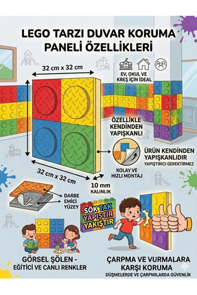 AFFECTİONE LEGO DUVAR KORUMA ( panel eva tatami zemin )