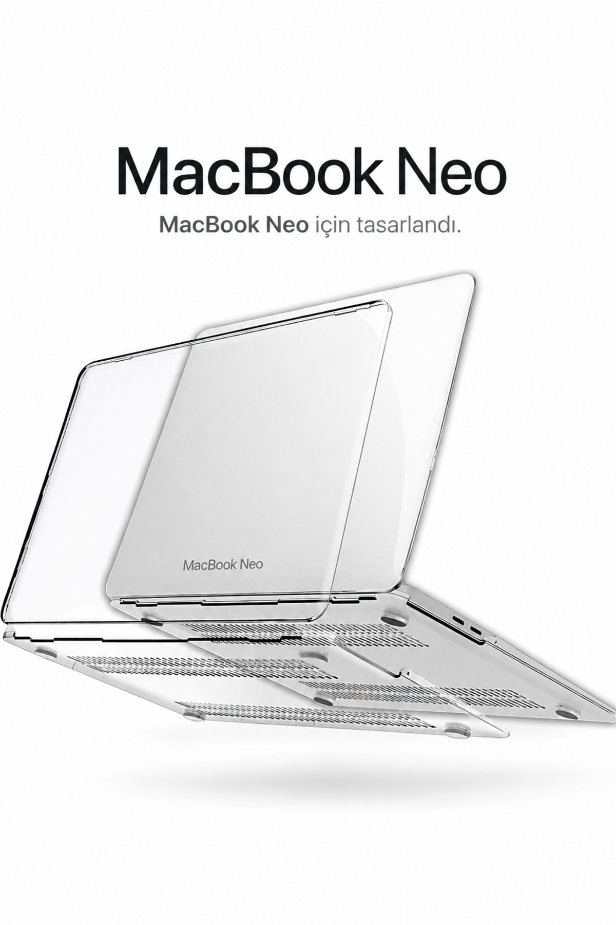 Apple Macbook Neo 13 inch A3404 Cover Case Gloss Transparent 360 Full Protection Hard PC Protective Shock Absorber