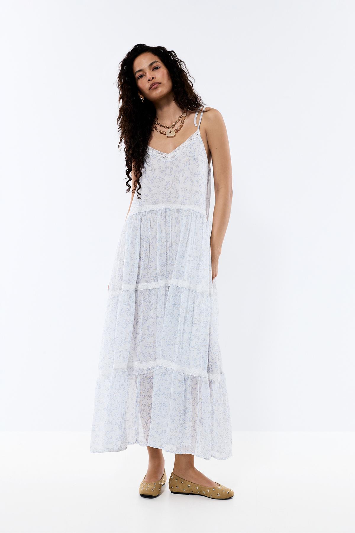 Midi dress with flowers