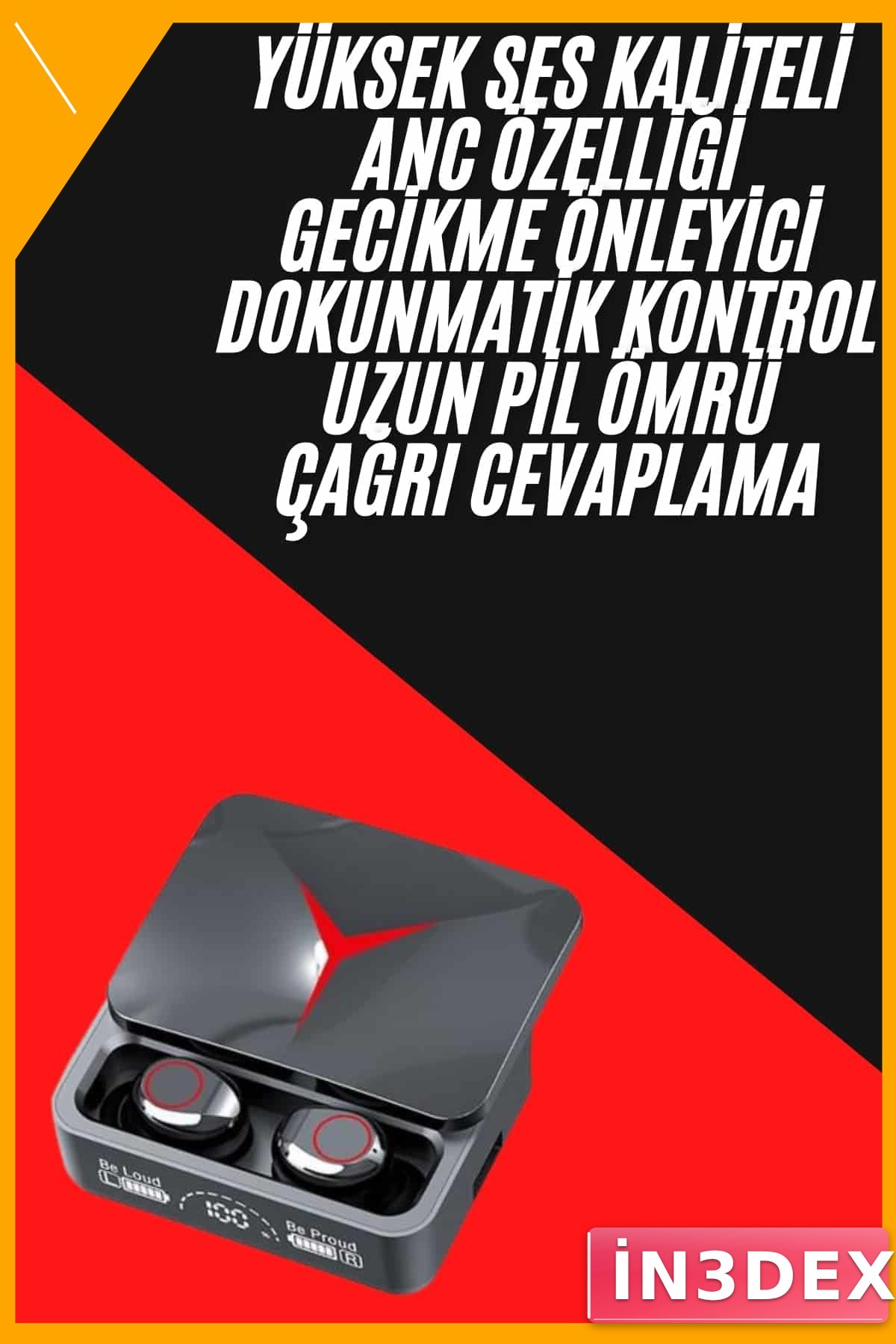Kablosuz Bluetooth Kulaklık Dijital Göstergeli Powerbank Kutulu Kulakiçi