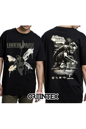 orijintex Linkin Park Hybrid Theory and Meteora Ön Arka Baskılı Unisex Siyah ...