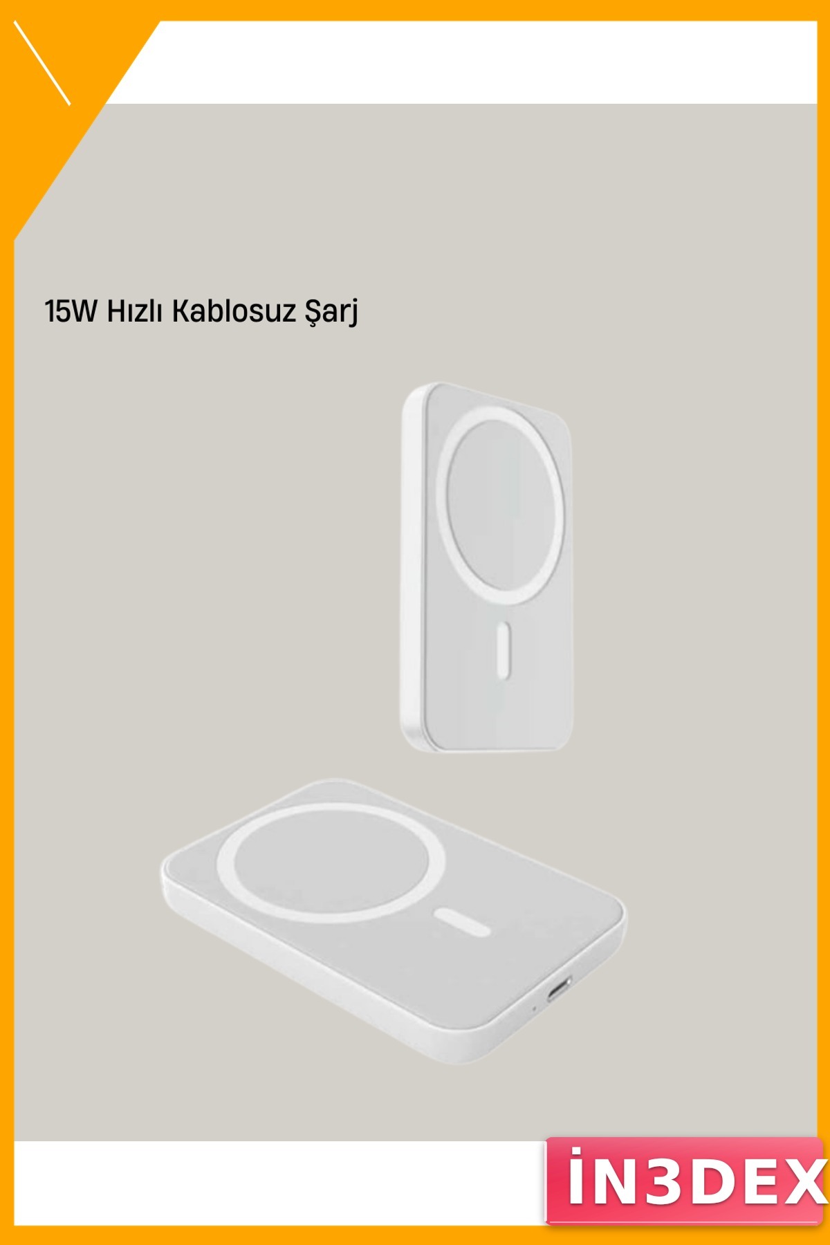 MagSafe Araç Telefon Tutucu 15W Kablosuz Şarj 360° Döner Başlık