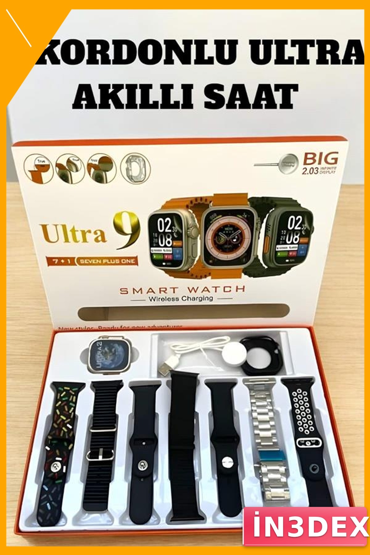 Dokunmatik Ekranlı Akıllı Saat Android iOS Uyumlu Bluetooth Aramalı