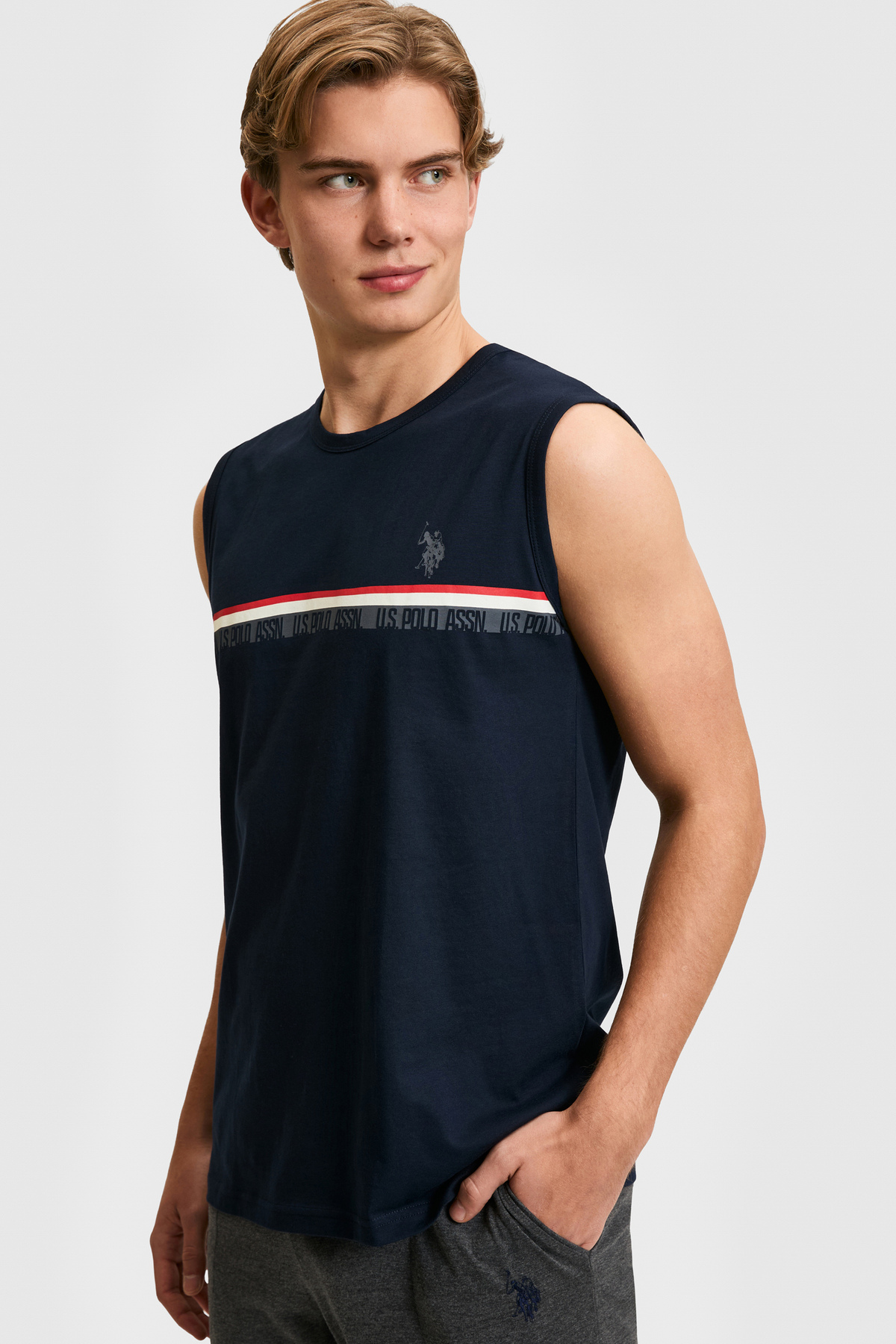 ست پیژامه و لباس خواب مردانه یقه گرد | یو اس پولو U.S. Polo Assn. 50326140 TR - تصویر 3