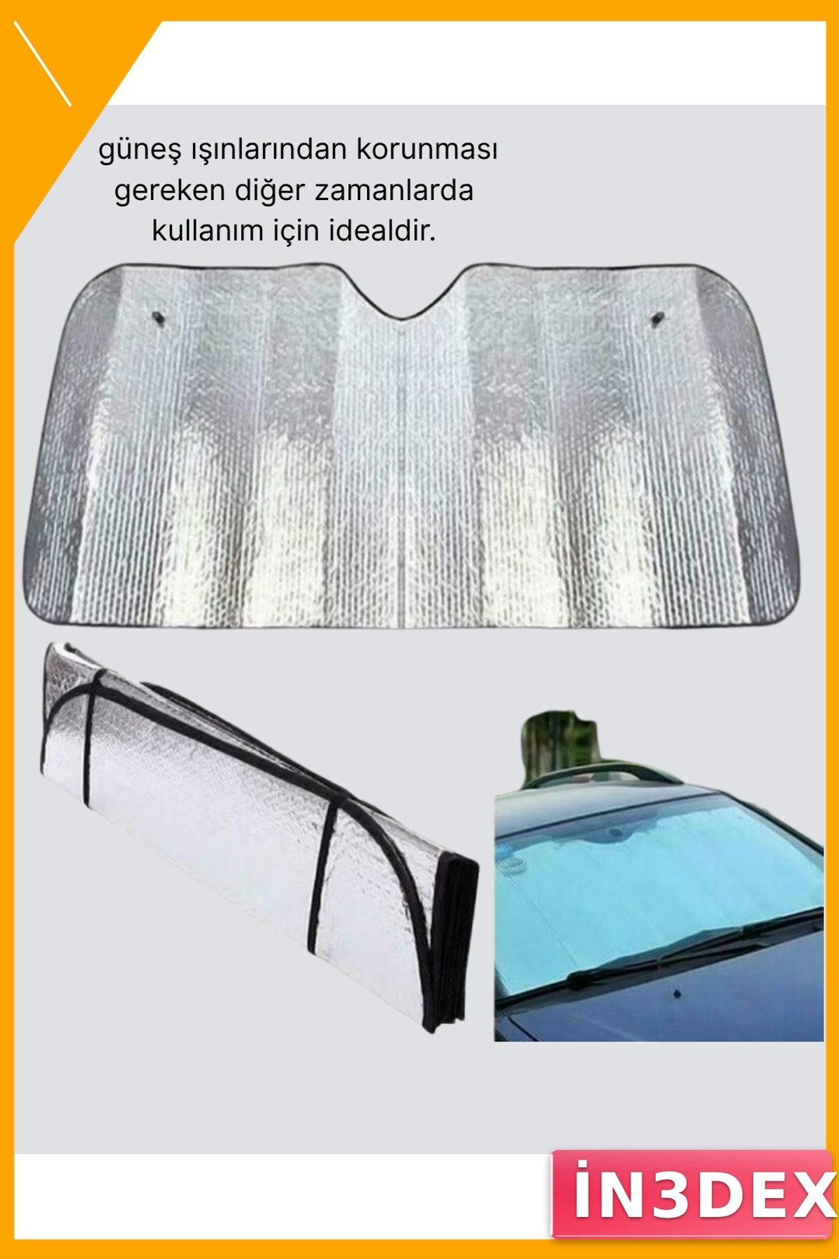 Alüminyum Yansıtıcı Araba Güneşliği %99 Isı Koruması