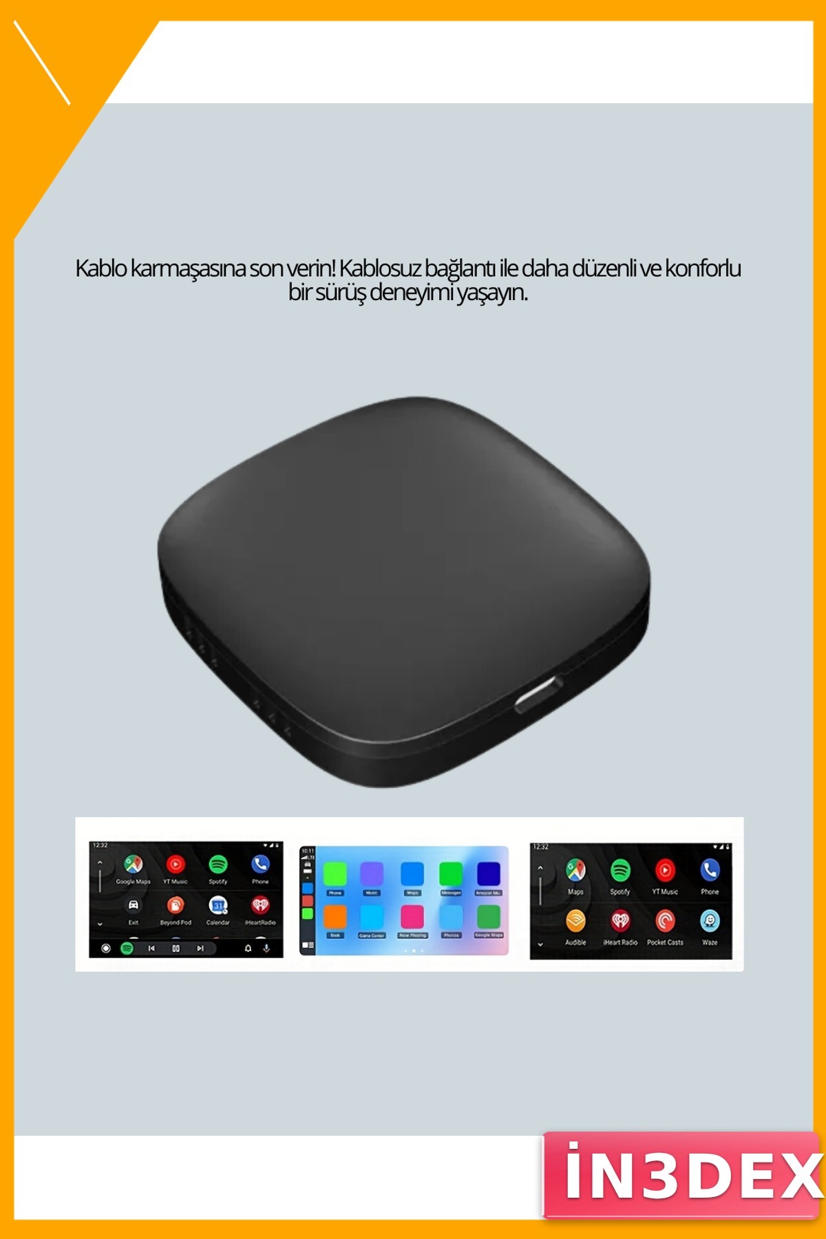 Kablosuz Android Auto Adaptörü Tak Çalıştır Bluetooth 5.0