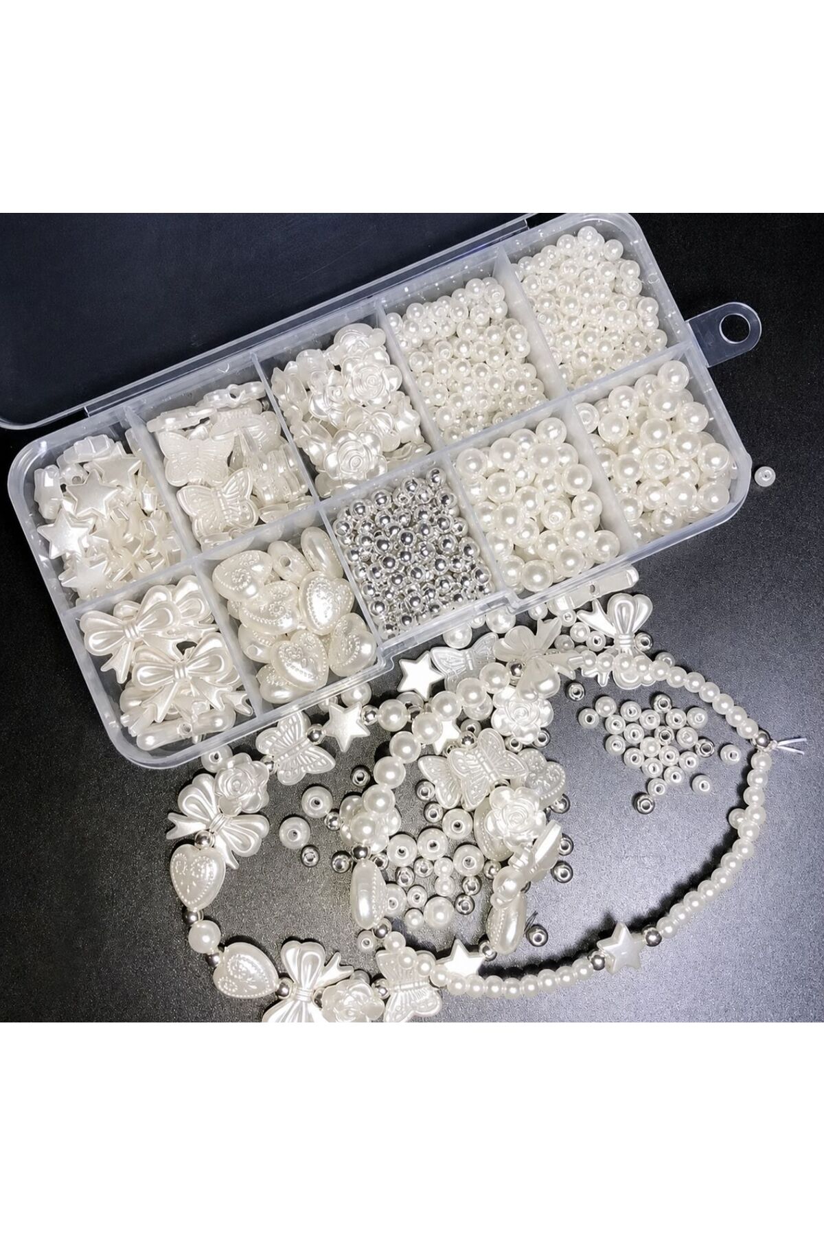 Silver Intermediate Apparatus and Pearl Set Bracelet Necklace Jewelry Making Materials