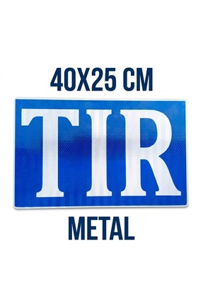 opersan 40x25 cm Metal TIR Levhası - Reflektörlü Uluslararası Nakliye Tabelası