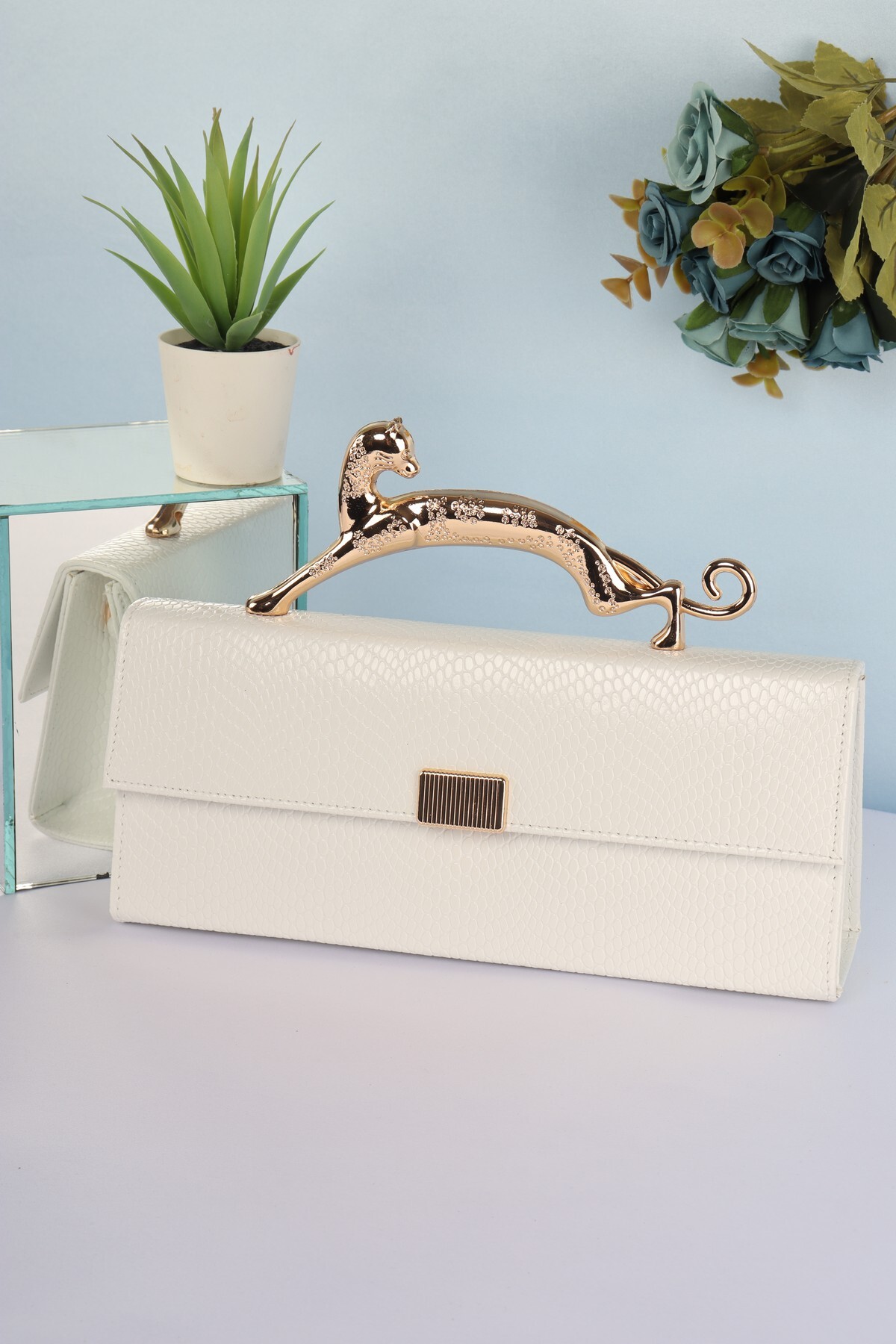 weem bag Elysara EB0144 | PİTON ŞIK PUMAS METAL SAPLI PORTFÖY ÇANTA