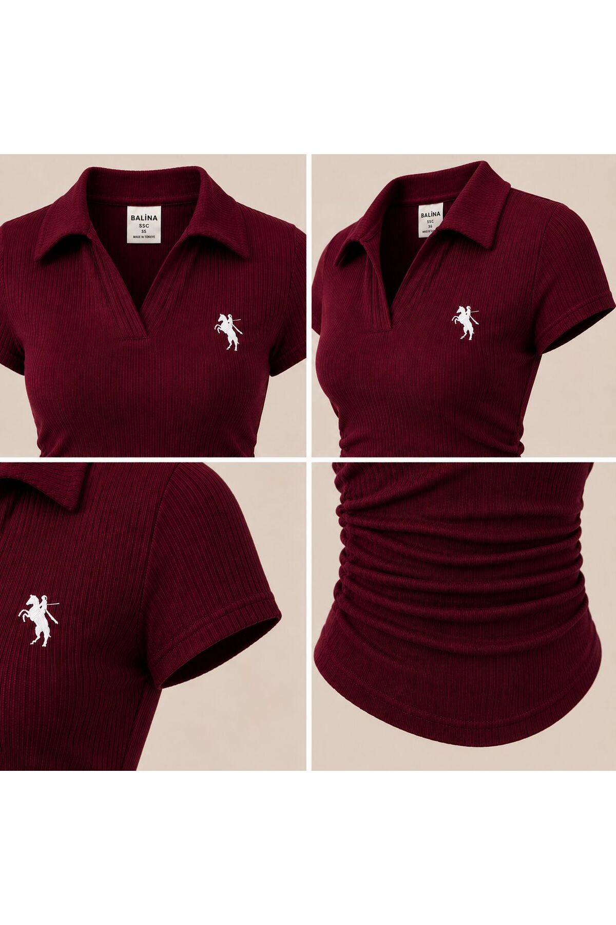 BALİNA  Polo Yaka Fitilli Premium Bluz - THE SOLO - Görsel 2