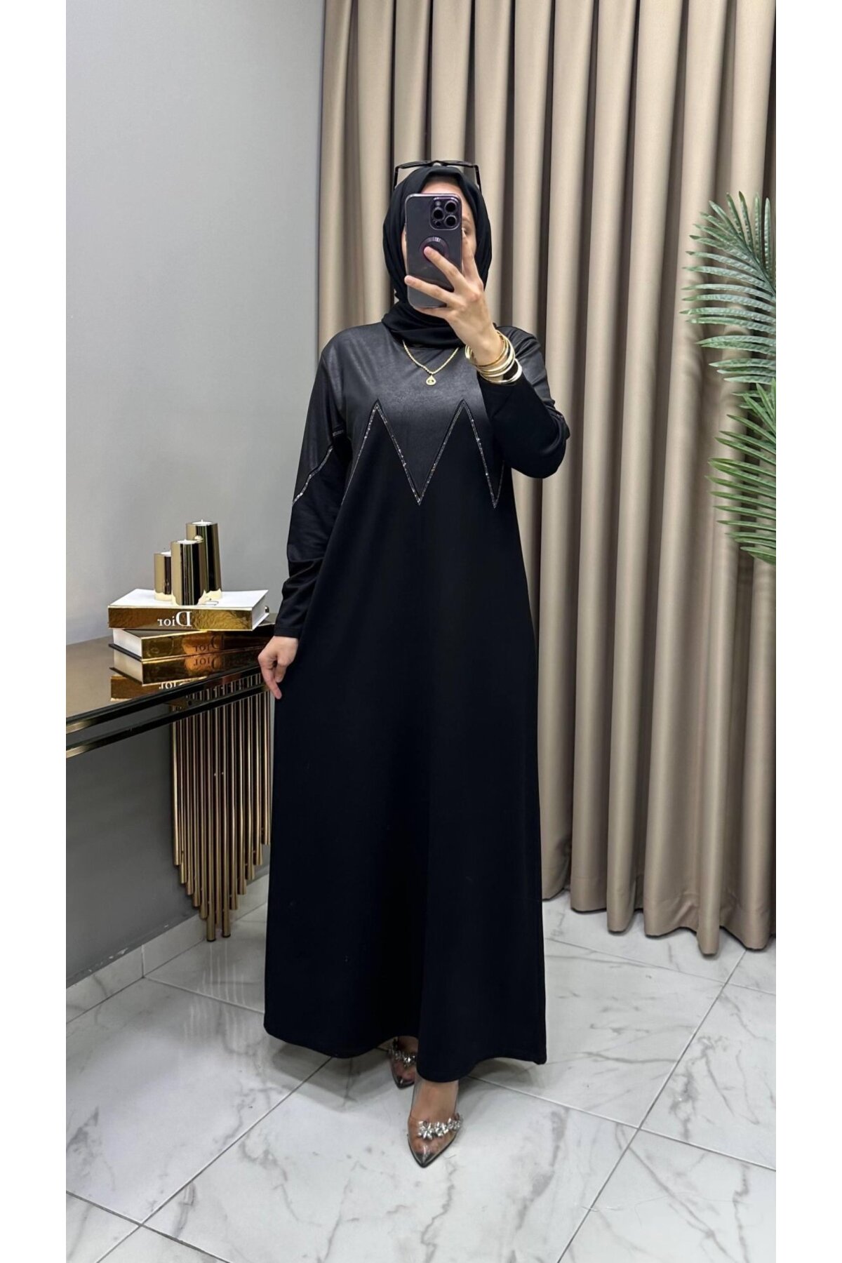 لباس سنگی با جزئیات چرم زیگزاگ فصل جدید زنانه 2