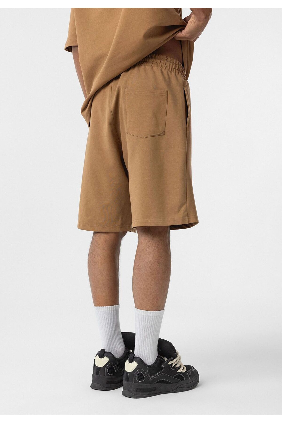 Basic Oversize Şort Takım — بژ DND_30-269 — تصویر 5 از 6