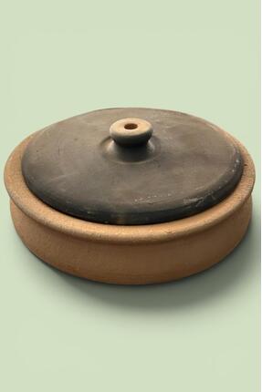 AdenArtpottery Küçük Boy Kapaklı Güveç-Fırın Kabı 28 cm Ateşe Dayanıklı
