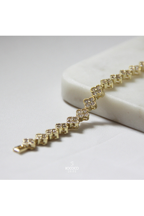 Rococo Shine Özel Seri Zirkon Taşlı Yonca Bileklik