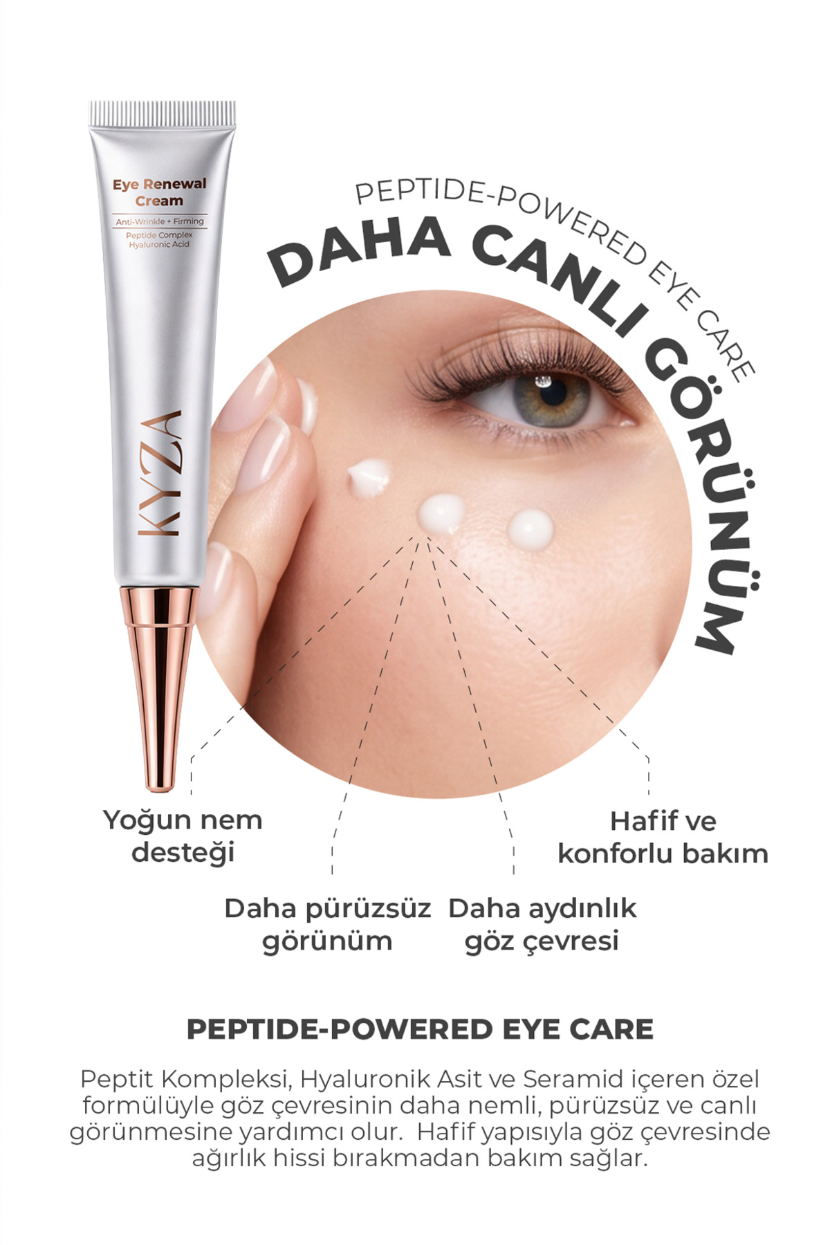 Eye Renewal Cream Işıltı Veren Göz Çevresi Kremi 15 ml — KYZ-GZ — تصویر 2 از 6
