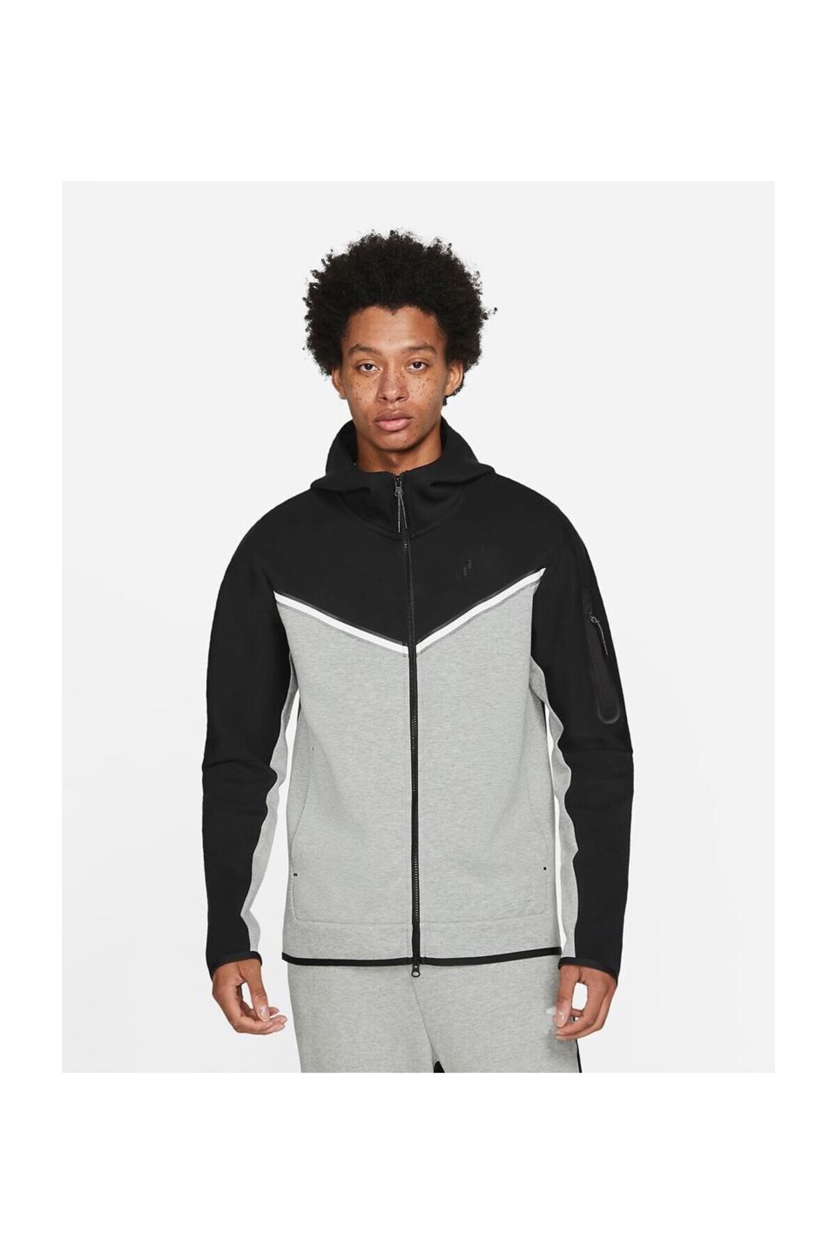 TECH FLEECE SİYAH-GRİ ERKEK EŞOFMAN TAKIMI — رنگارنگ MMGG2 — تصویر 2 از 3