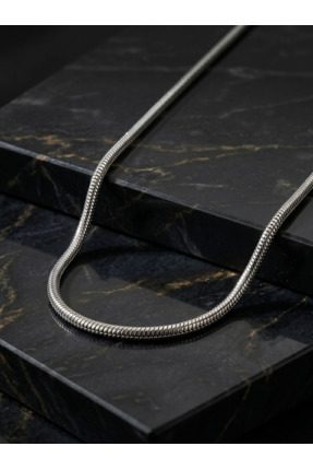 SARIHMBRD 925 Ayar Gümüş İtalyan Tondo Zincir Kolye (3 mm) - Minimalist Tasarım