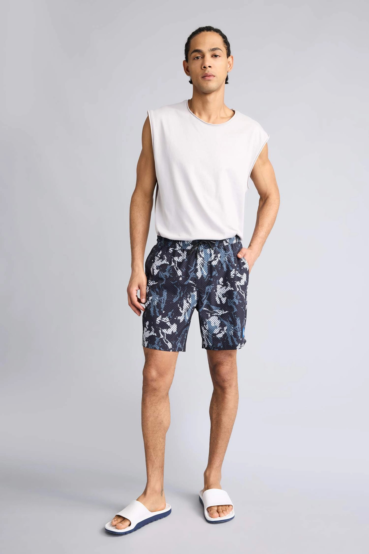 Defacto G2972Axbk81 Black Regular Fit Swim Shorts