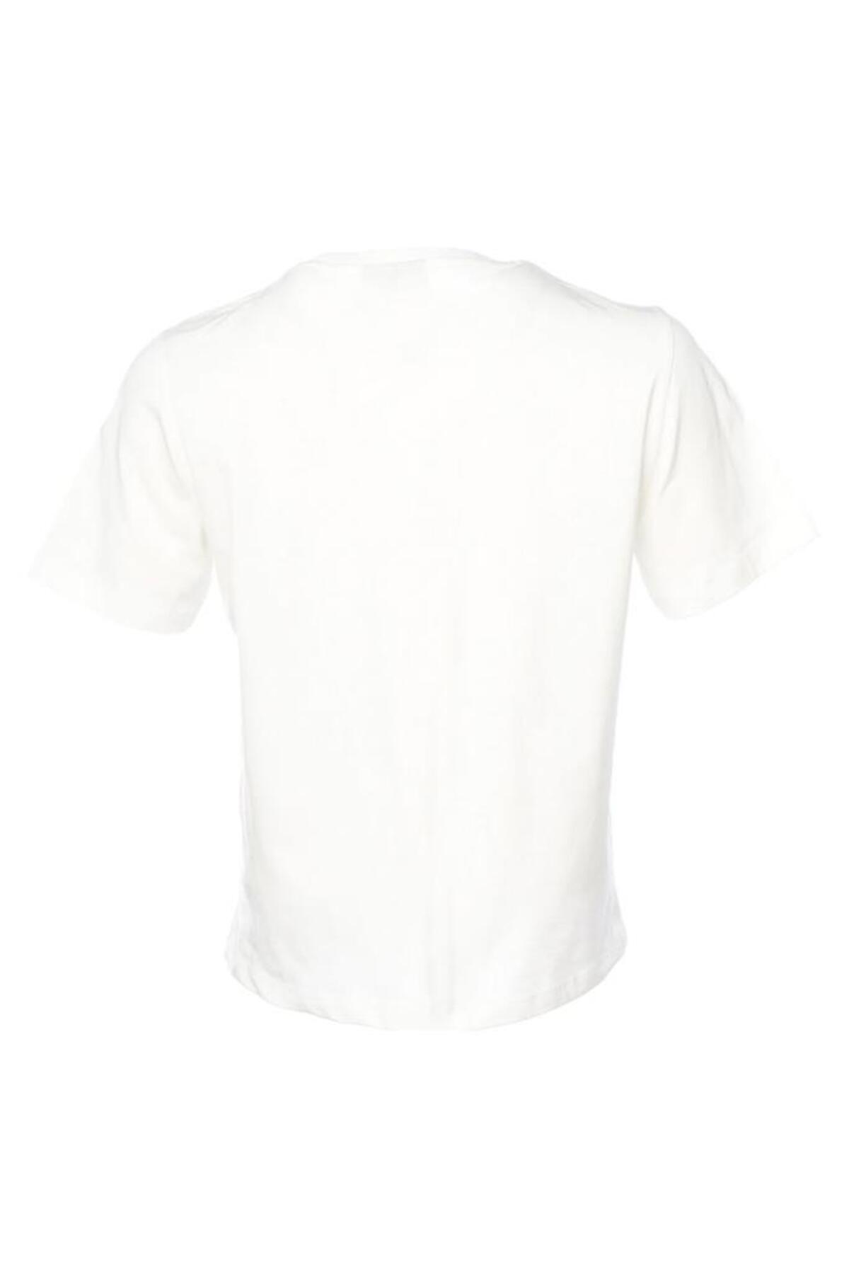 hummel T-Ic Icona Regular 911867-9003 Beyaz Kadın Casual T-Shirt görsel 5