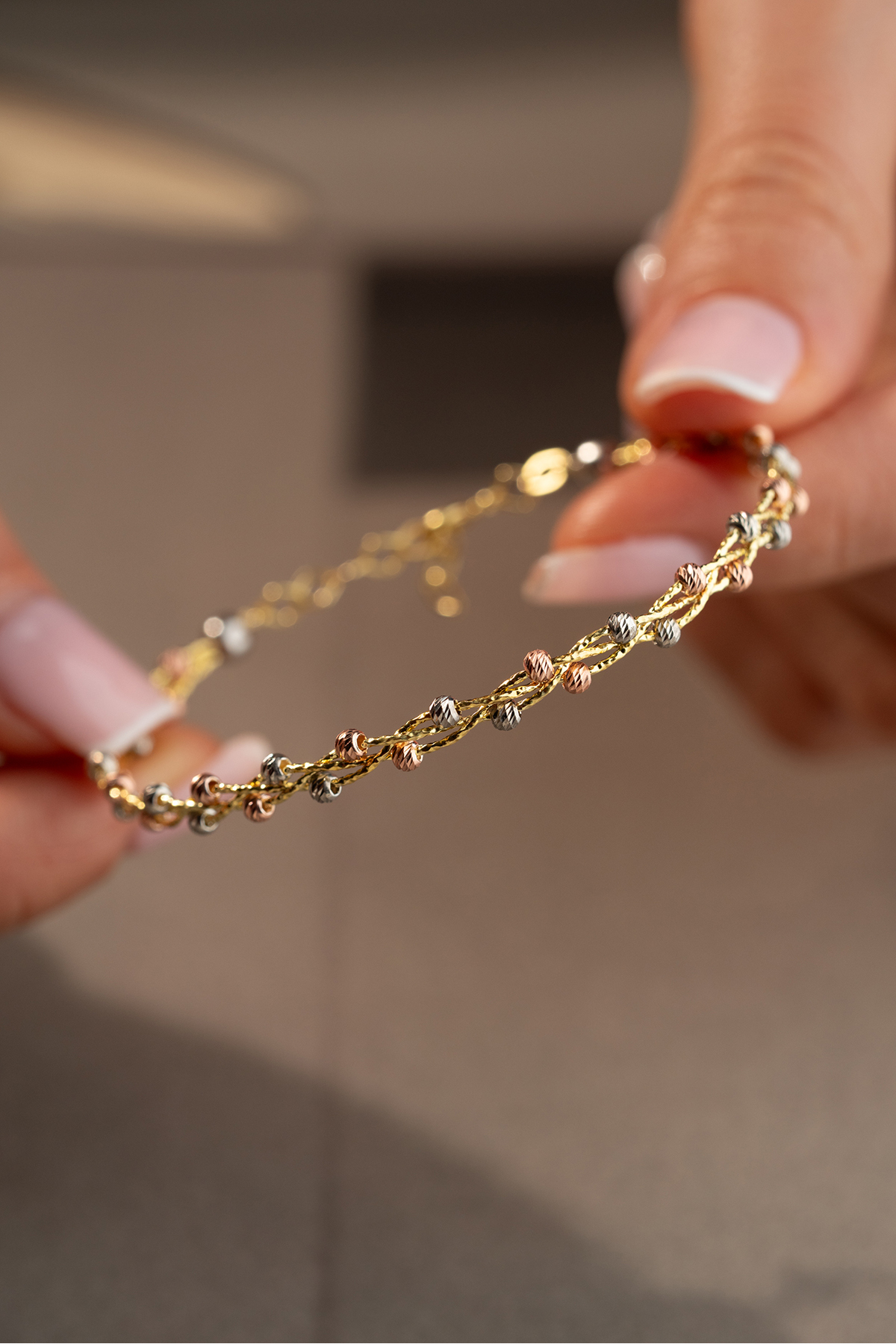 Silvano Jewelry 925 Ayar Gümüş Altın Yaldızlı Dorika Bileklik