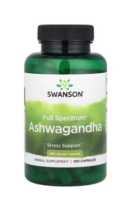 SWANSON Full Spectrum Bitkisel Stress Support 450 mg 100 Kapsül