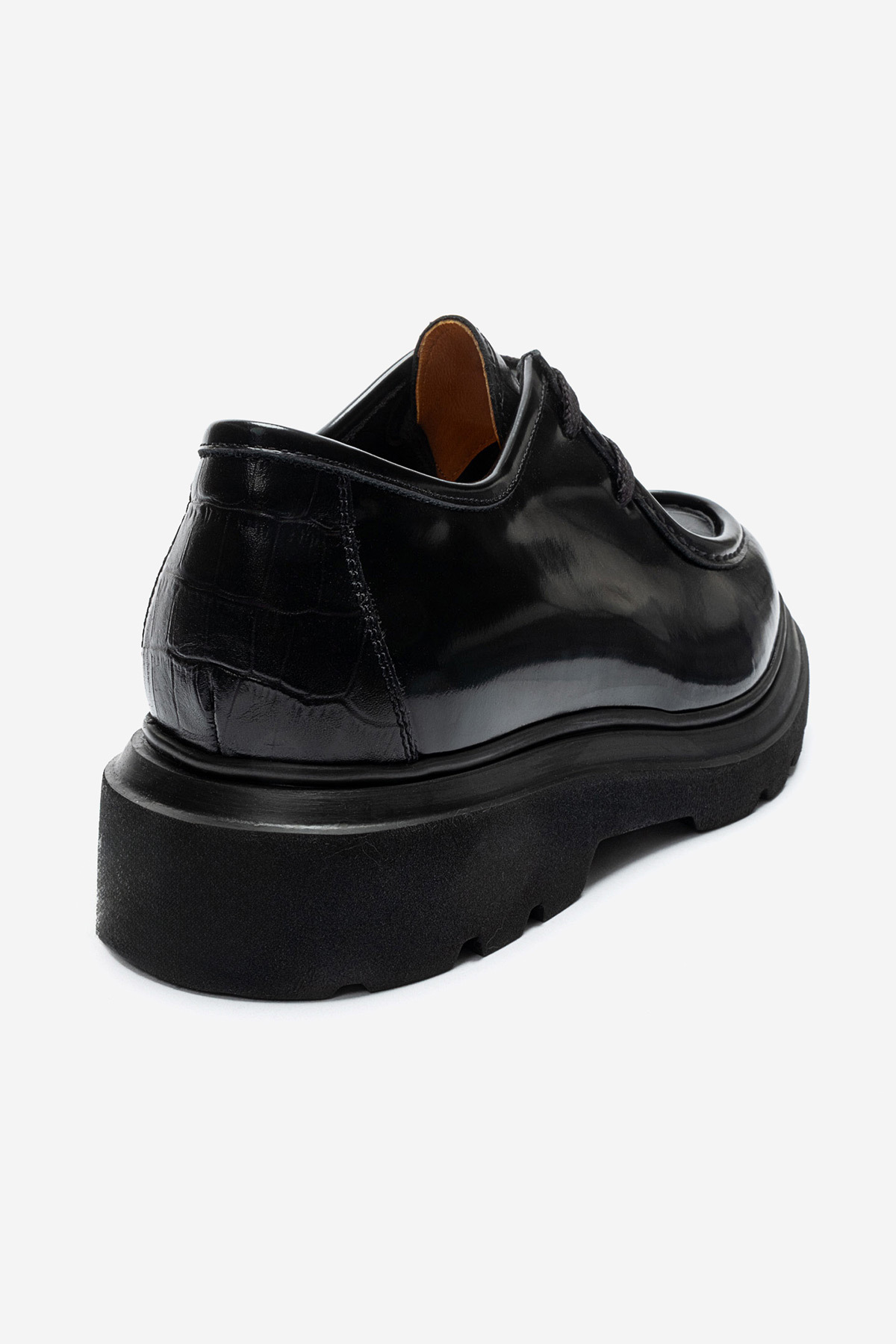 Dericlub Erkek Kalın Taban Klasik Loafer Gerçek Deri FR 54081 SİYAH AÇMA görsel 4