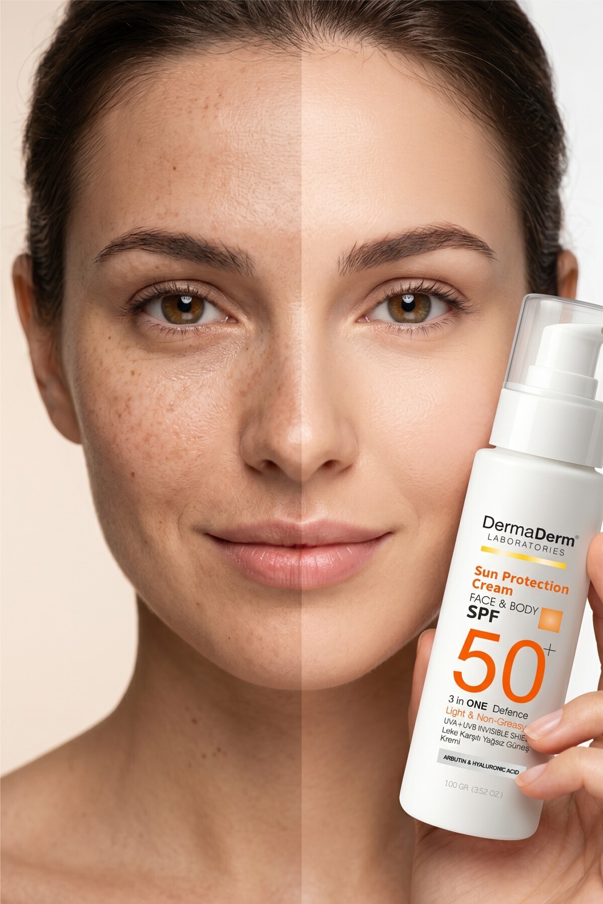 Dermaderm Yüz Güneş Kremi 100ml. ve Leke Karşıtı Serum 50ml. — H1343 — تصویر 4 از 8
