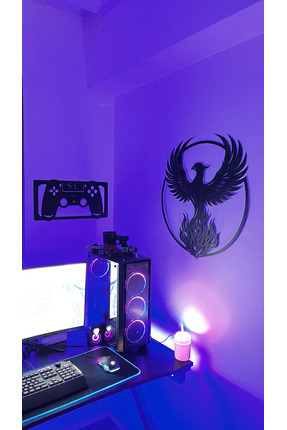 roxenwallart Anka Kuşu Metal Tablo –Dekoratif Metal Duvar Sanatı