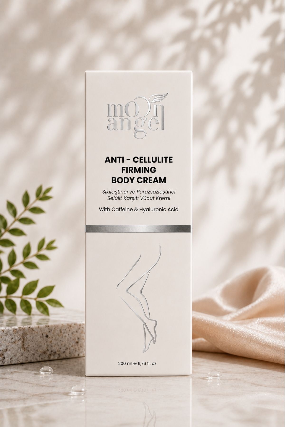 Selülit Karşıtı Krem Sıkılaştırıcı ve Pürüzsüzleştirici Vücut Kremi (Caffeine Hyaluronic Acid) 200 ml — görsel 3