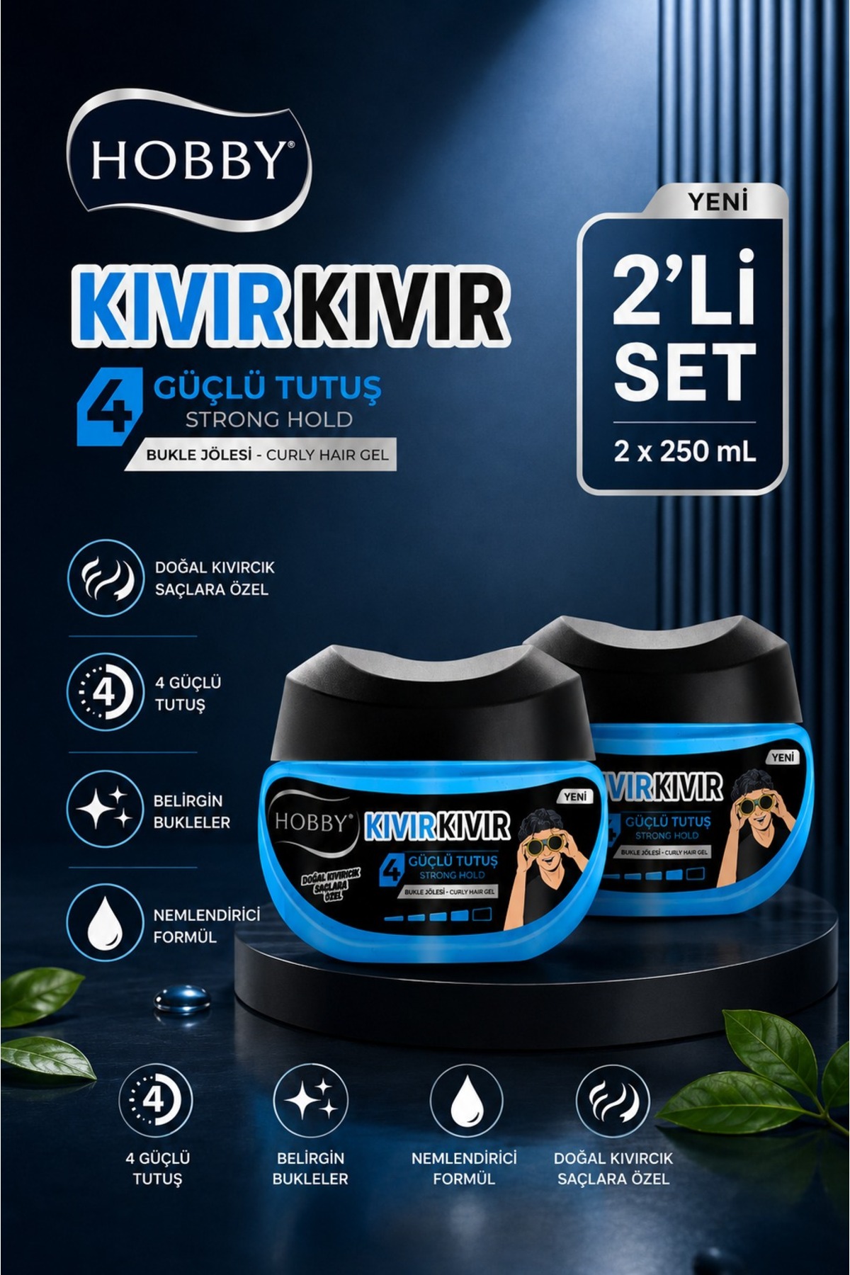 Hobby Saç Jölesi Style Protect Kıvır Kıvır Güçlü Tutuş 250 ml 2 Adet — Kıvırikilijöle