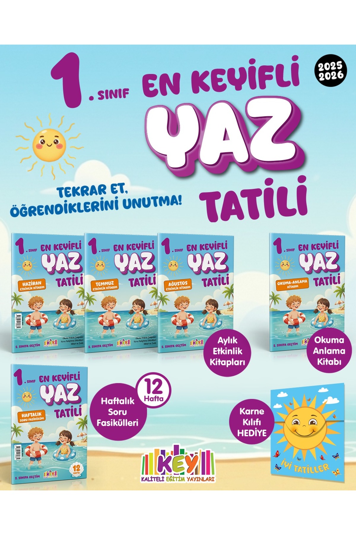Kaliteli Eğitim Yayınları KEY YAYINLARI 1. Sınıf – En Keyifli Yaz