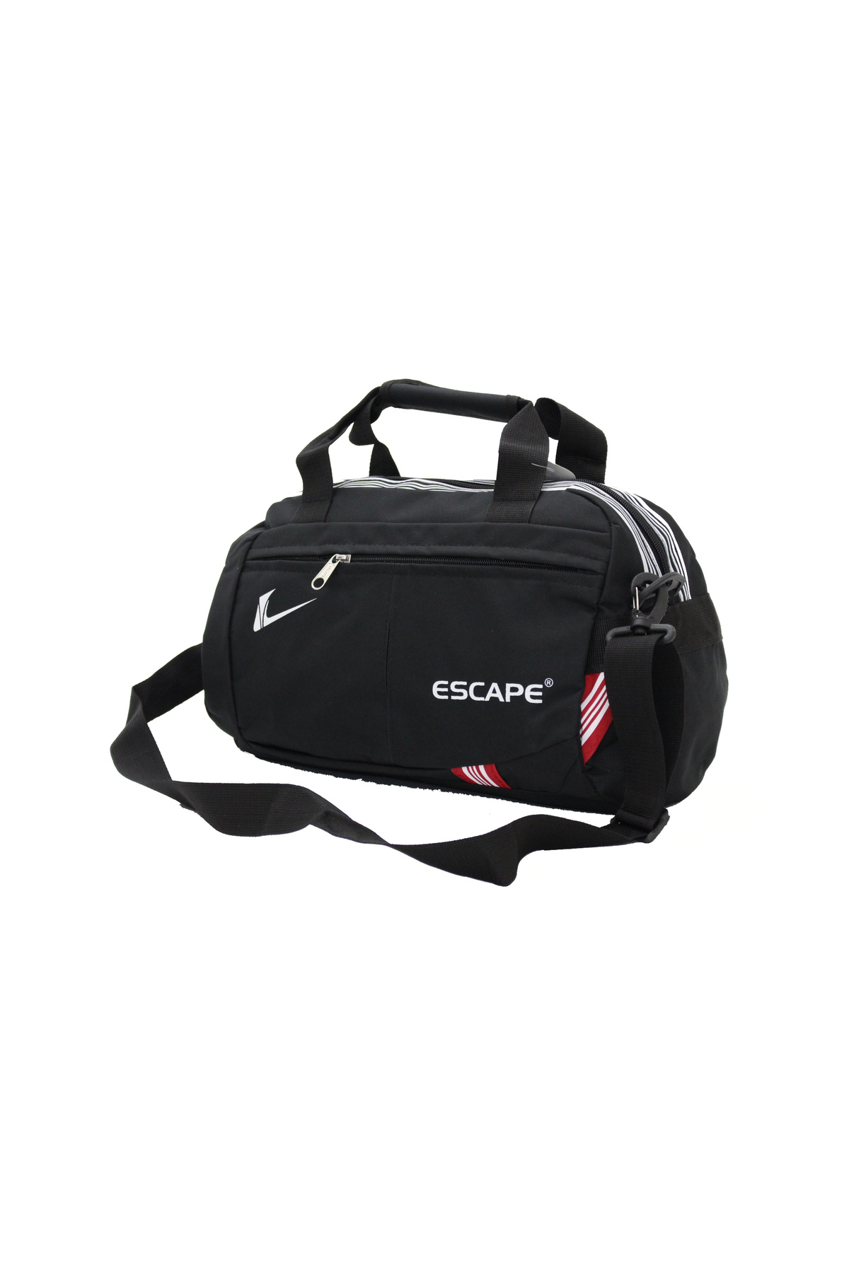 111 Polyester Kumaş Mini Seyahat Çantası / Spor Çanta Siyah