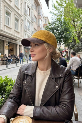 LAGRANZE Streetwear Koleksiyonu Çift Renkli Pamuklu KADIN Şapka