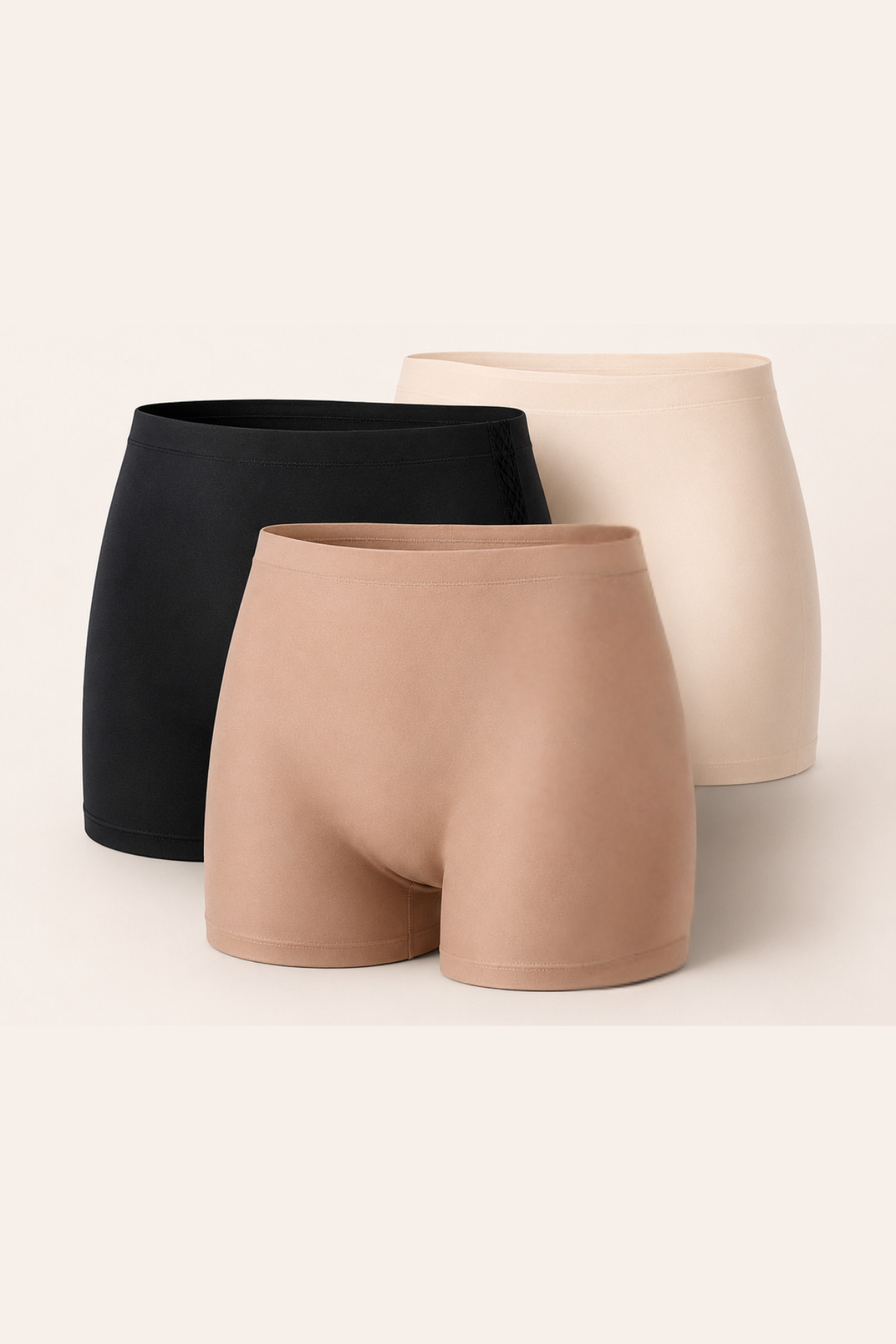 monalisatoka 3'lü Premium Lazer Kesim Kadın Boxer Seti - Kaydırmaz Silikonlu, Dikişsiz ve İz Yapmaz görsel 2