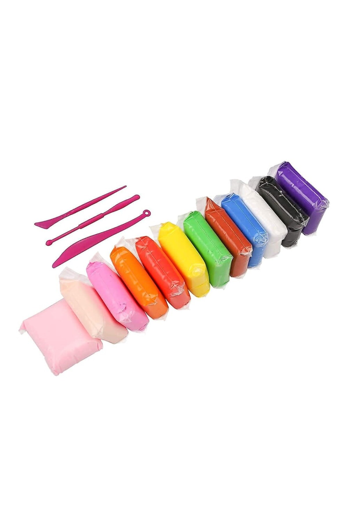 BATS Südor Super Soft Kil Zıplayan Oyun Hamuru 12 Renk Set 85 gr + 3 Modelleme Çubuğu